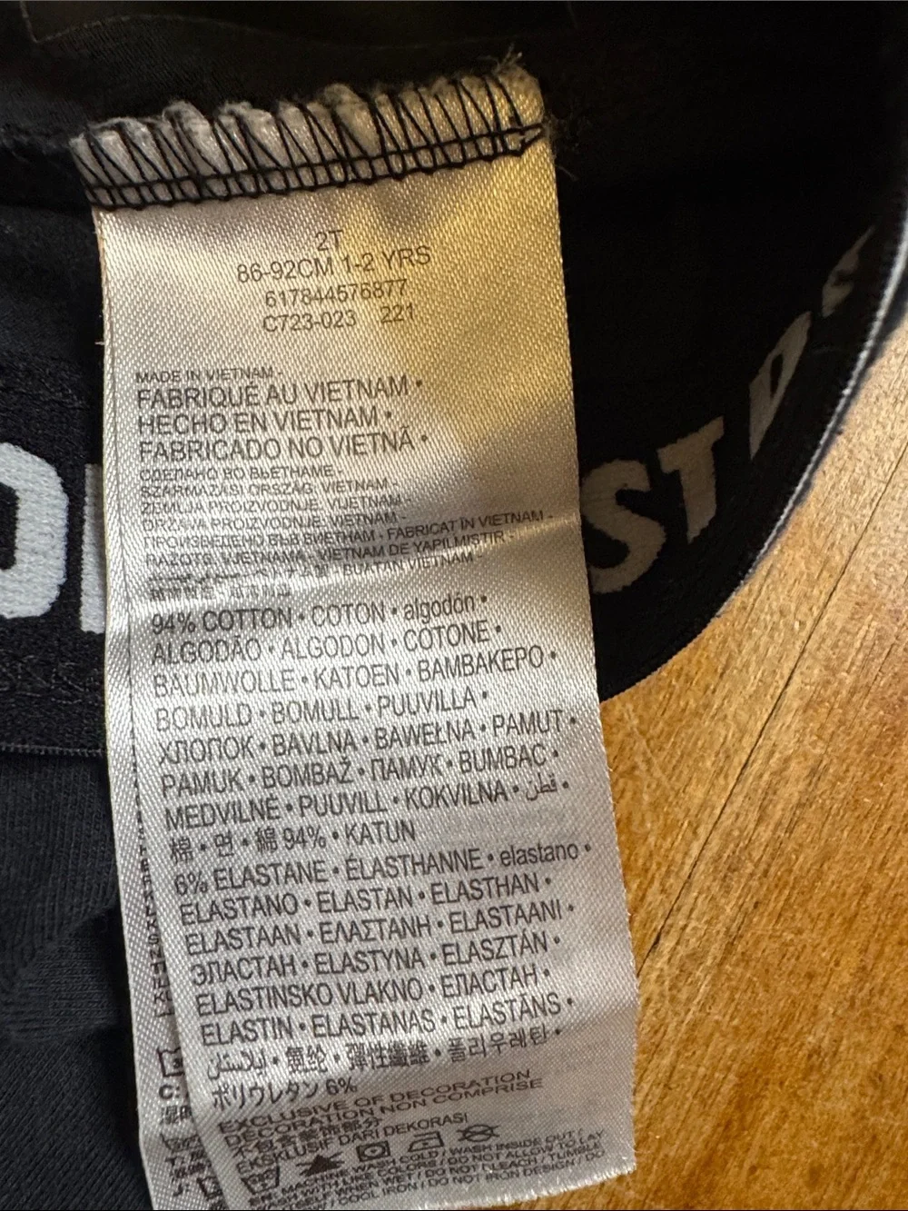 Nike Black Legging 2T White Logo cotton